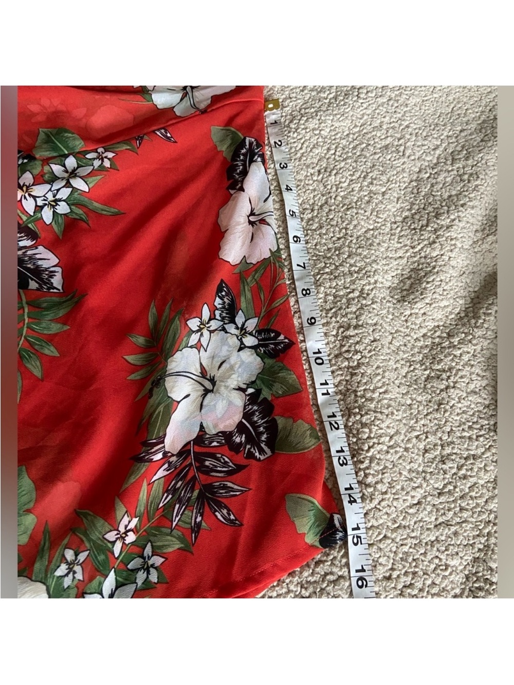 ☀️ George ☀️ bright red floral blouse - Picture 6 of 6